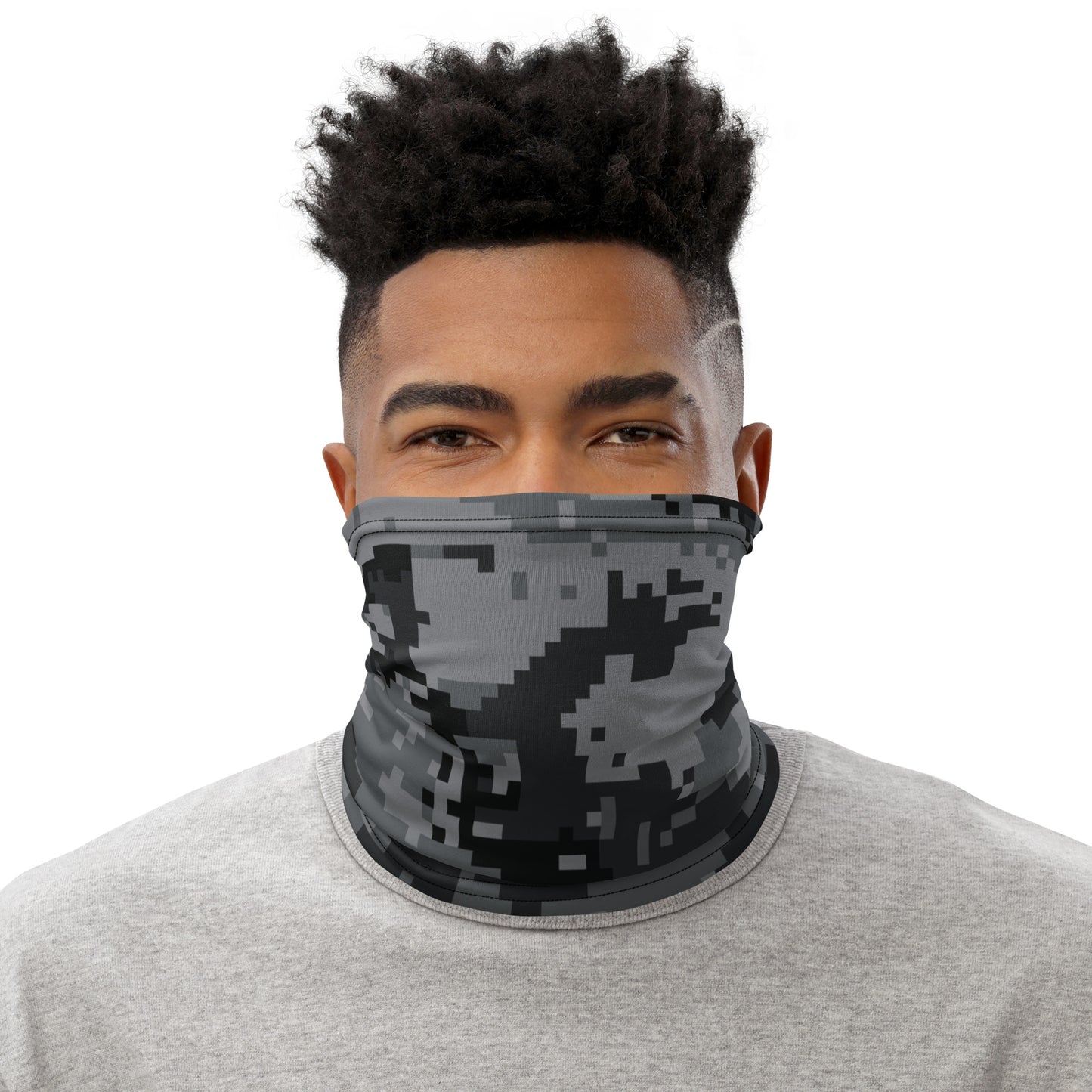 Grey Camo Neck Gaiter