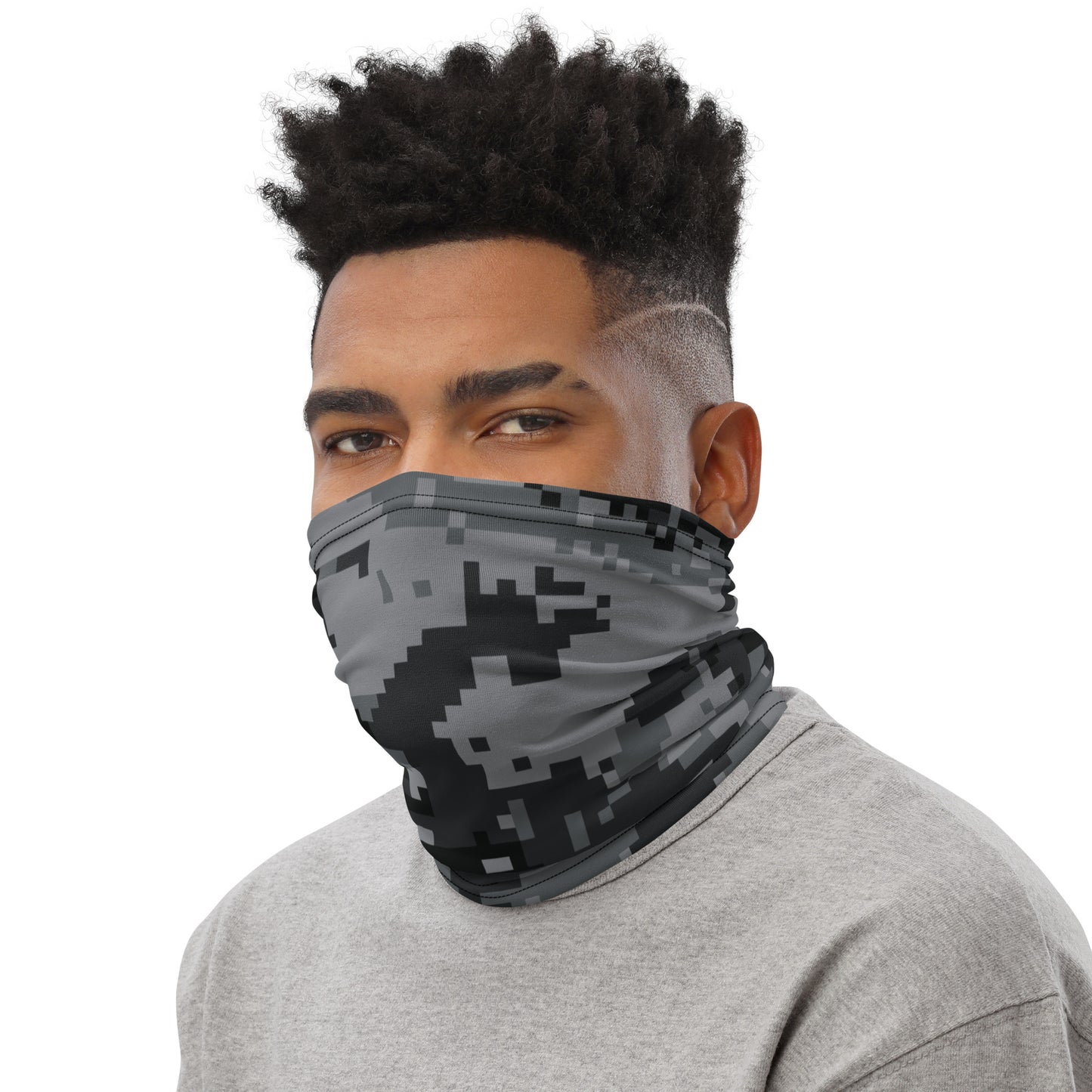 Grey Camo Neck Gaiter