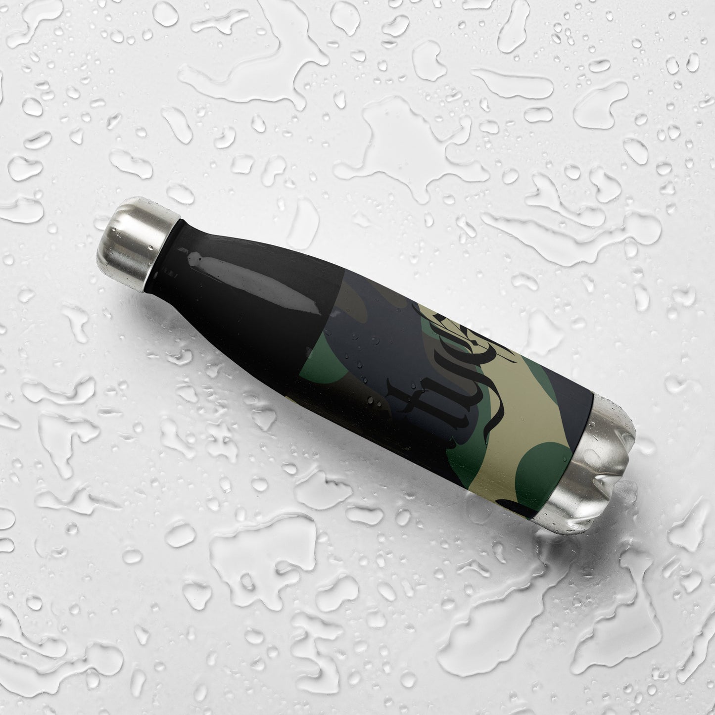 Green Camo Stainless steel water bottle