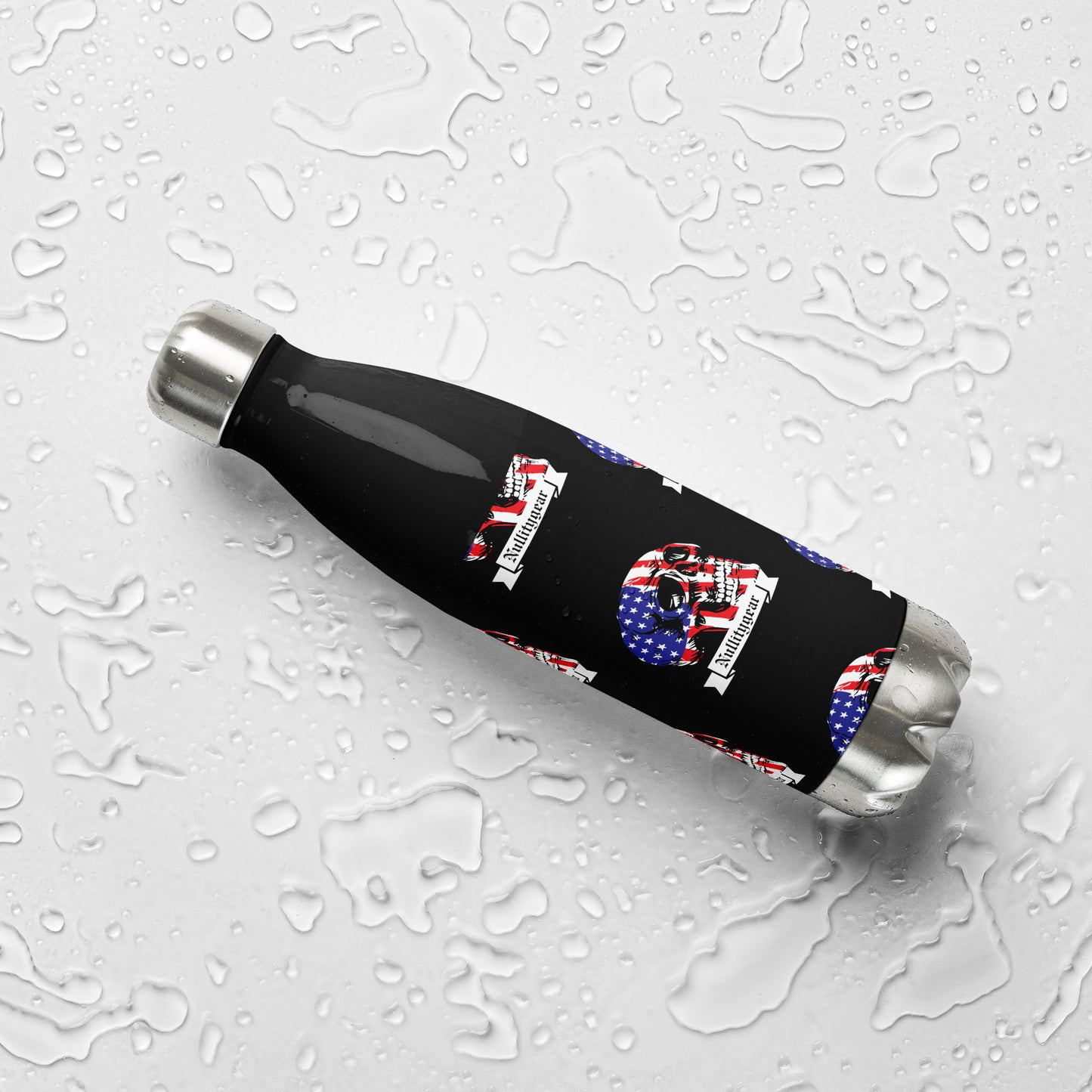 American Flag Skull Stainless steel water bottle