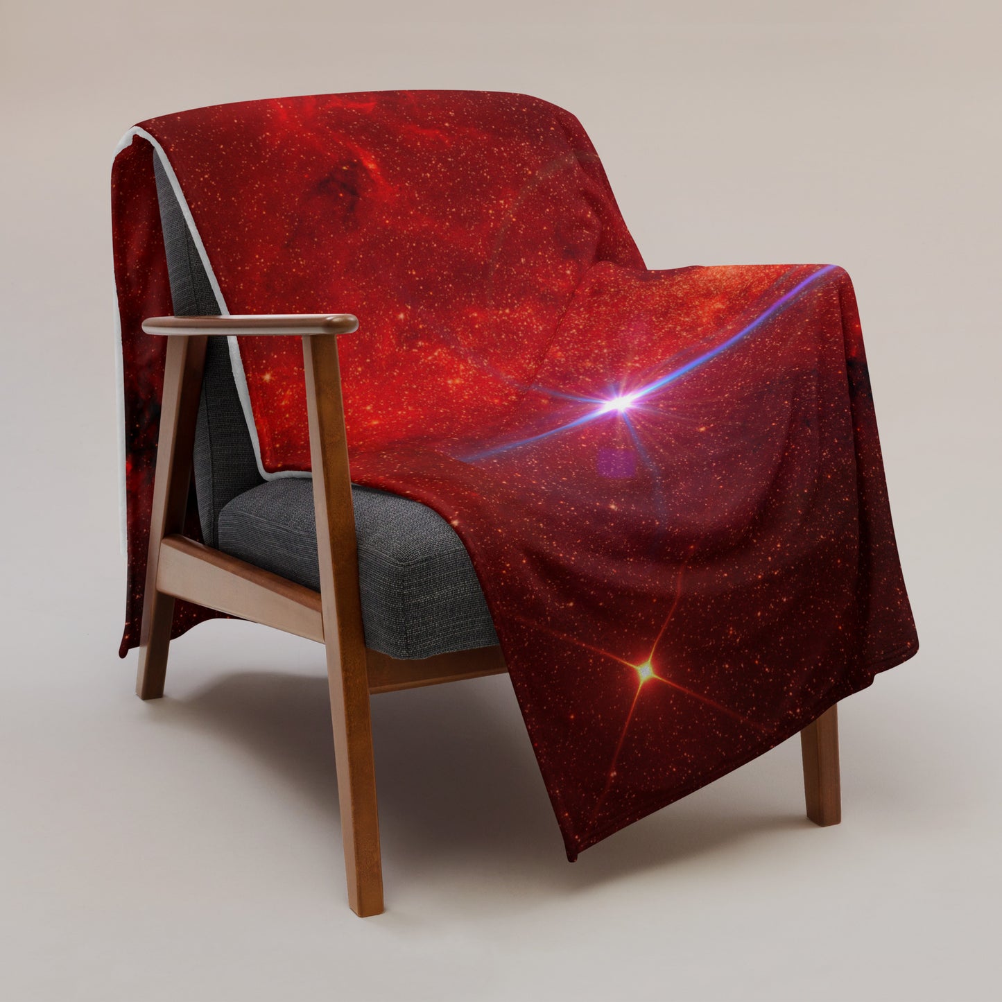 Red Space Throw Blanket